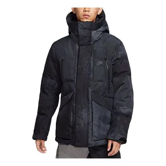 Куртка Nike Sportswear Storm-Fit City Series protection against cold Stay Warm Multiple Pockets hooded down Jacket 'Black', черный