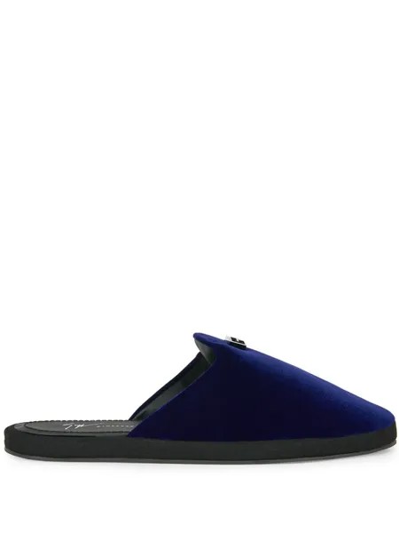 Giuseppe Zanotti слиперы с логотипом, синий