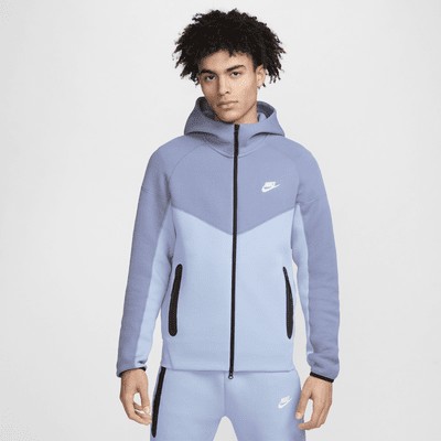 Худи Nike Sportswear Tech Fleece Windrunner, цвет Light Armory Blue/Ashen Slate/White