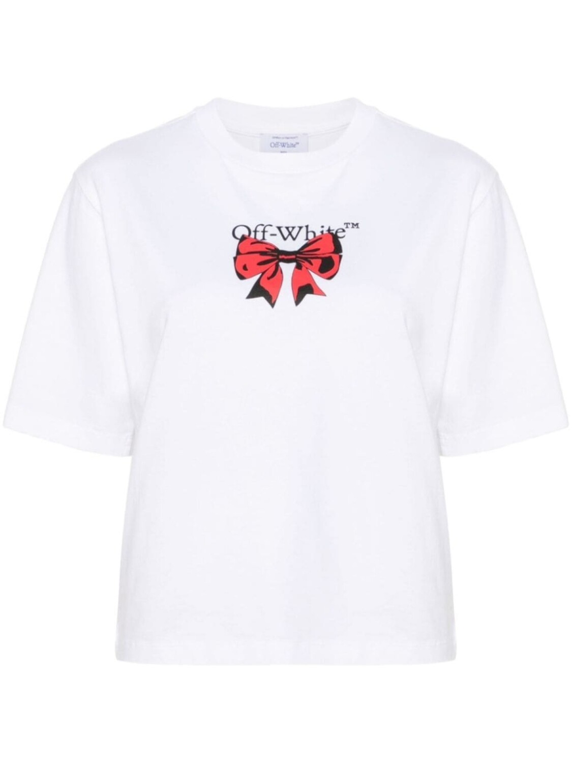 Off-White футболка с логотипом, белый