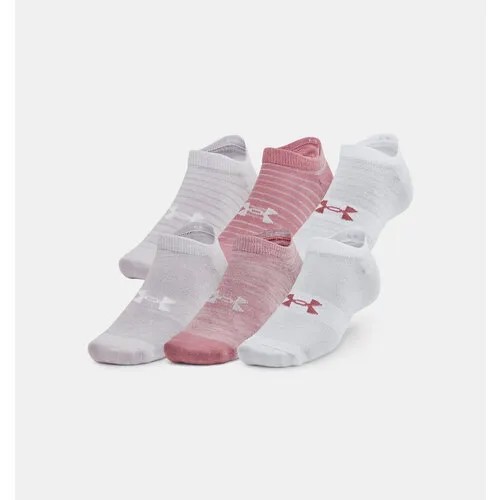 Носки Under Armour, комплект, 6 пар, размер S, белый/розовый