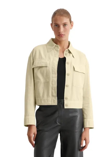 Короткая куртка Marc O'Polo из смеси органического хлопка и льна, без капюшона, бежевый
