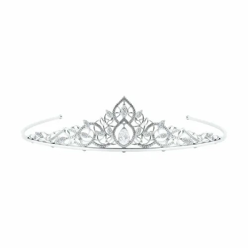 Диадема Diamant online, серебро, 925 проба, фианит, средний вес 18.48 гр.