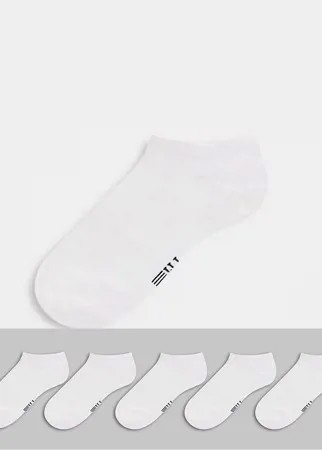 Набор из 5 пар белых носков под кроссовки Topman-Белый