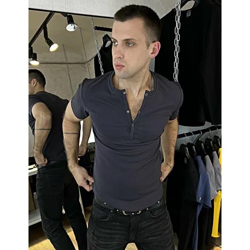 Поло ROPSHOP, размер L, серый, серый