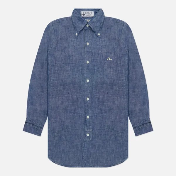 Мужская рубашка Evisu Nashville 3 Button-Down Chambray синий, Размер S