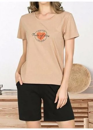 Домашний костюм для женщин (шорты) 25830-O OZKAN, Размер: XL, Цвет: Кофе, 1 шт. в упаковке