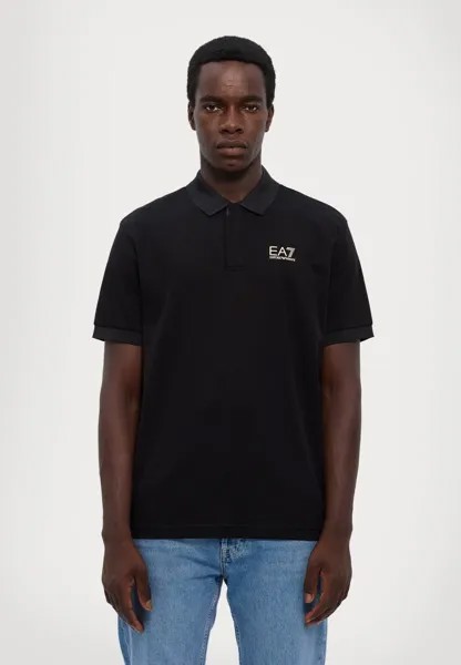 Рубашка поло EA7 Emporio Armani, черный