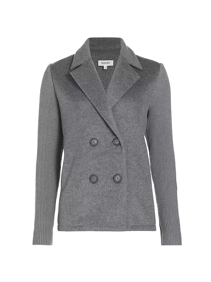 Двубортный шерстяной пиджак Singrid Splendid, серый