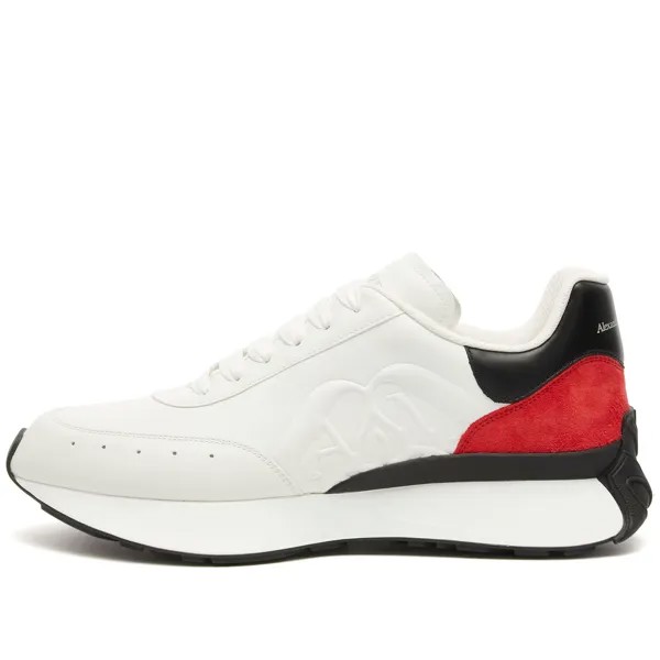 Кроссовки Alexander Mcqueen Sprint Runner, цвет White, Red & Black