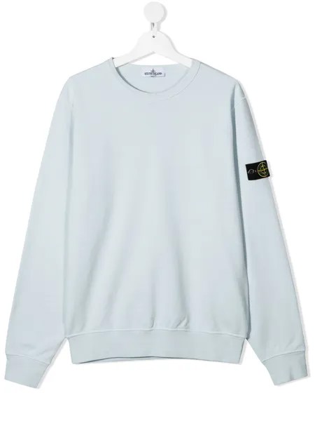 Stone Island Junior толстовка с нашивкой-логотипом