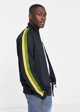 Черная олимпийка с лентой Pretty Green-Черный цвет