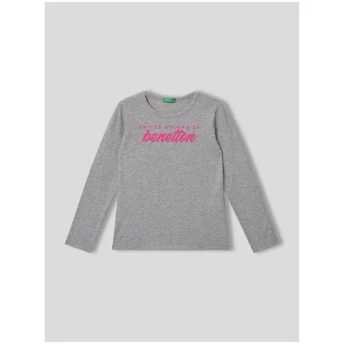Лонгслив UNITED COLORS OF BENETTON, хлопок, размер 150 (XL), серый