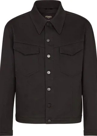Fendi джинсовая куртка с вышитым логотипом