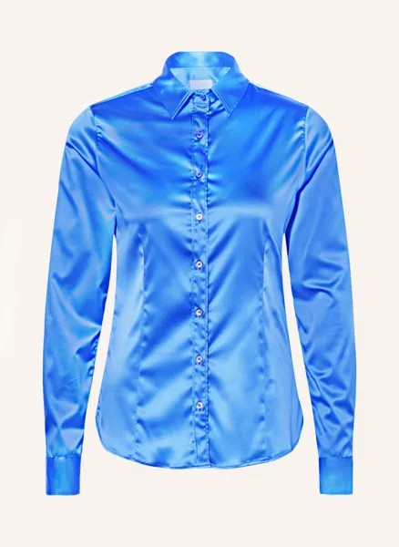 Блуза рубашка ROBERT FRIEDMAN AGATA aus Satin, синий