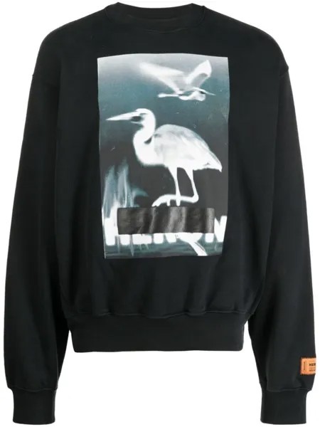 Heron Preston толстовка с круглым вырезом и принтом Censored, черный