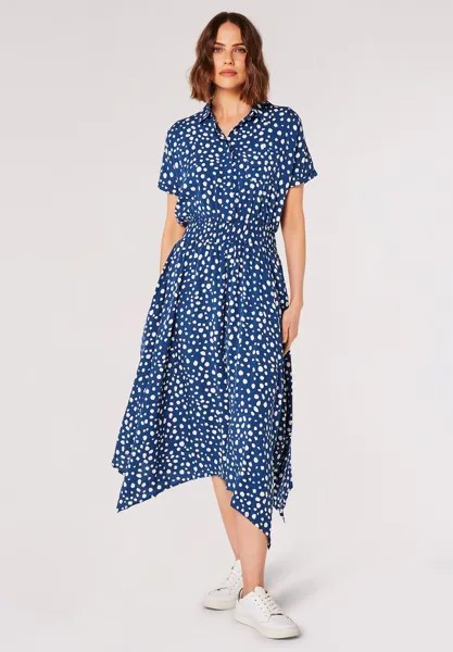 Платье-рубашка Dot Smock Apricot, синий