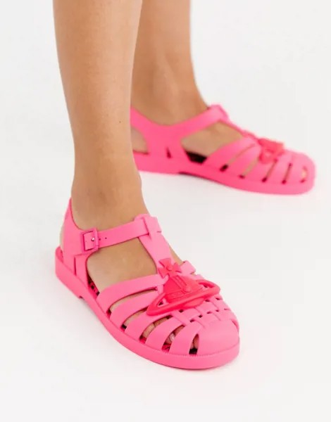 Розовые резиновые сандалии с логотипом Vivienne Westwood for Melissa-Розовый