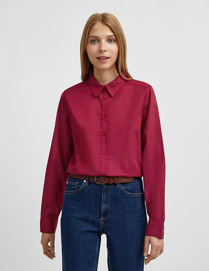 Рубашка женская United Colors of Benetton 21A_5OA95Q8U4 разноцветная M
