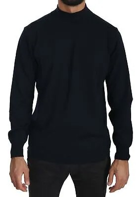 MILA SCHÖN Свитер, 100% шерсть, темно-синий пуловер с круглым вырезом IT50 / US40/ L Рекомендуемая розничная цена 400 долларов США