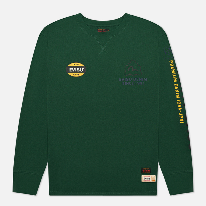 Лонгслив мужской Evisu 2EAHTM1TL330LFCT зеленый XL