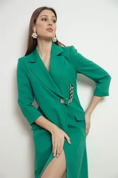 Женское зеленое платье-жакет с цепочкой Lafaba, зеленый