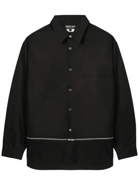 Comme des Garçons Homme Deux рубашка с молниями, черный