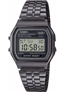 Японские наручные  мужские часы Casio A158WETB-1AEF. Коллекция Digital