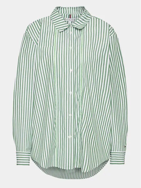 Рубашка свободного кроя Tommy Hilfiger Curve, зеленый