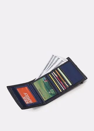 Men Vintage Nylon Multi-Slots Trifold Short Wallet Casual Purse