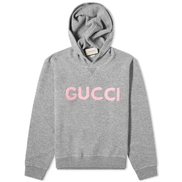 Худи Gucci Intarsia Logo Knit, цвет Grey & Pink