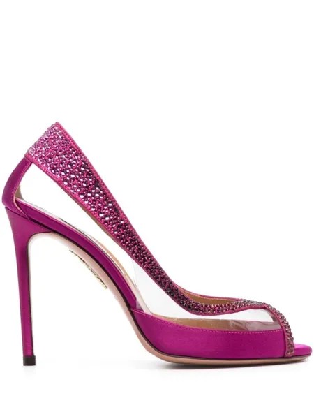Aquazzura туфли с кристаллами, розовый