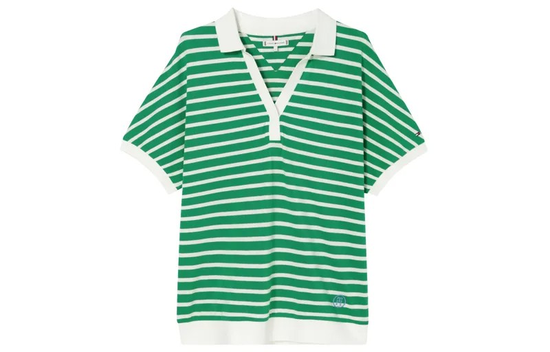 Рубашка поло женская зеленая Tommy Hilfiger