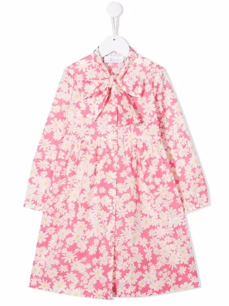 Señorita Lemoniez floral-print pussy-bow dress