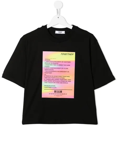 MSGM Kids футболка с принтом