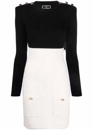 Elisabetta Franchi long-sleeve knitted dress