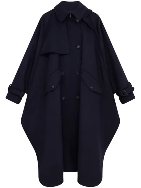 Stella McCartney шерстяной тренч-пончо, синий