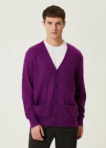 Кардиган Kennedy из трикотажа Allsaints, фиолетовый