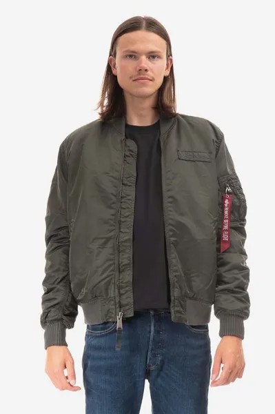 Куртка-бомбер MA-1 VF Authentic Overdyed Alpha Industries, зеленый