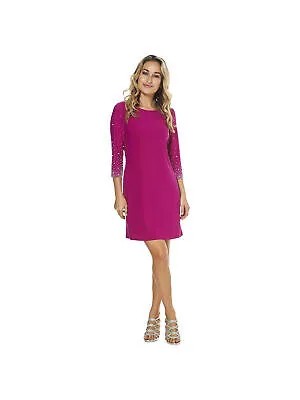 Женский розовый пуловер MSK с рукавом 3/4 выше колена коктейльное платье-футляр L