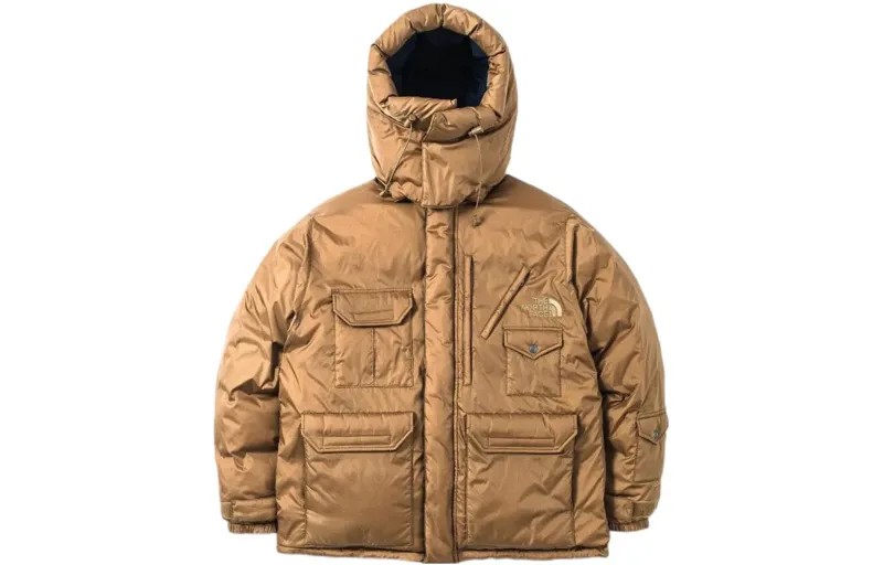 Пуховик мужской желто-синий The North Face, желто-синий