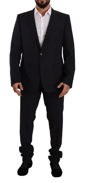 Костюм DOLCE - GABBANA Синий ЗОЛОТОЙ Шерстяной однобортный костюм из 2 предметов EU56/US46/XXL $2100