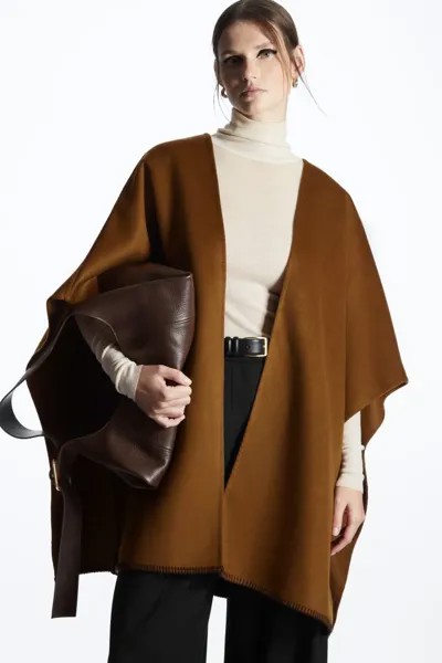 Пальто женское COS 1122018001 коричневое OS (доставка из-за рубежа)