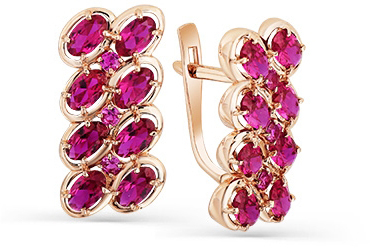 Серьги женские из золота Magic Stones 02-2-480-1600-010, корунд