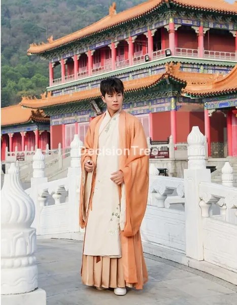 2021 китайский hanfu костюм Древняя китайская hanfu для мужчин Атласный халат Китайский традиционный платье фехтовальщика наряд мужской ханьфу д...