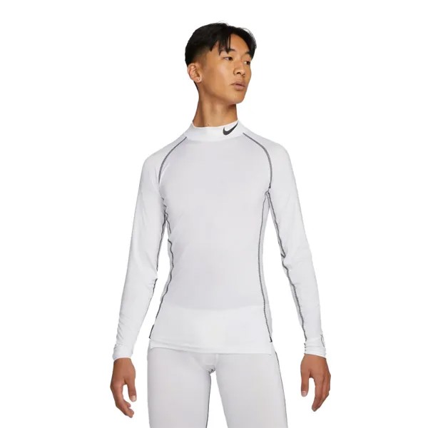 Спортивный топ Nike Pro Dri-FIT Tight Fit Long-Sleeve Mock, белый