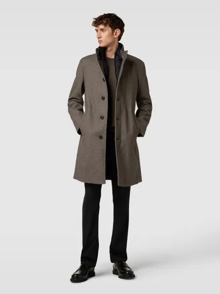 Пальто с воротником стойкой Christian Berg, коричневый