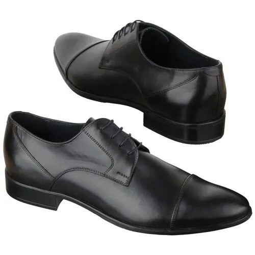 Кожаные мужские туфли черного цвета BONTY B-3608-Czarny