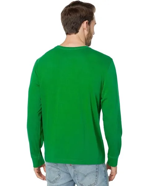 Футболка Life is Good I'll Be Watching You Long Sleeve Crusher Tee, цвет Kelly Green