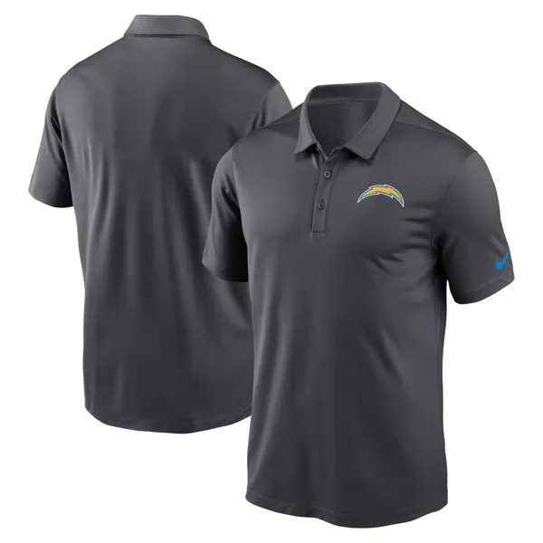 Мужское поло антрацитового цвета с логотипом команды Los Angeles Chargers Franchise Team Nike